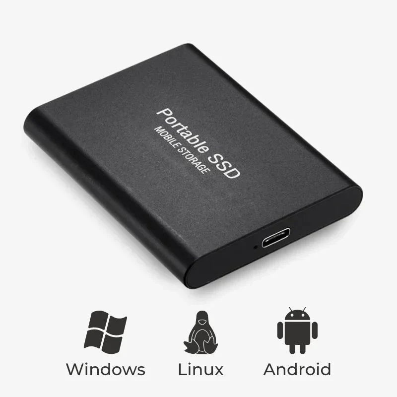 Externe SSD met grote opslagcapaciteit: kies uit 1TB, 2TB of 4TB voor al je data en backups.