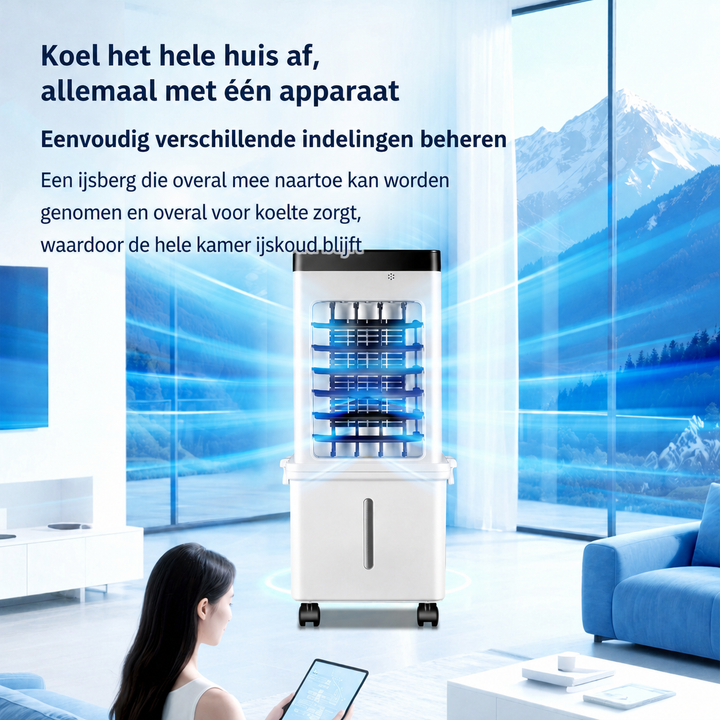 Witte en zwarte airconditioner met koele luchtstromen en intuïtieve bediening, perfect voor elke moderne ruimte.