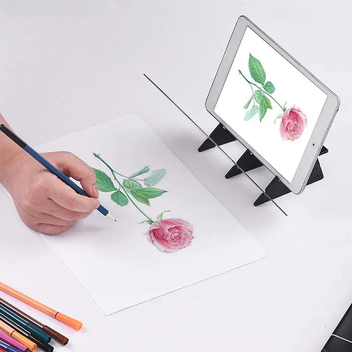 "Draagbare tekenprojector voor kinderen, lichtgewicht ontwerp, projecteert kleurrijke afbeeldingen voor gemakkelijke natekeni