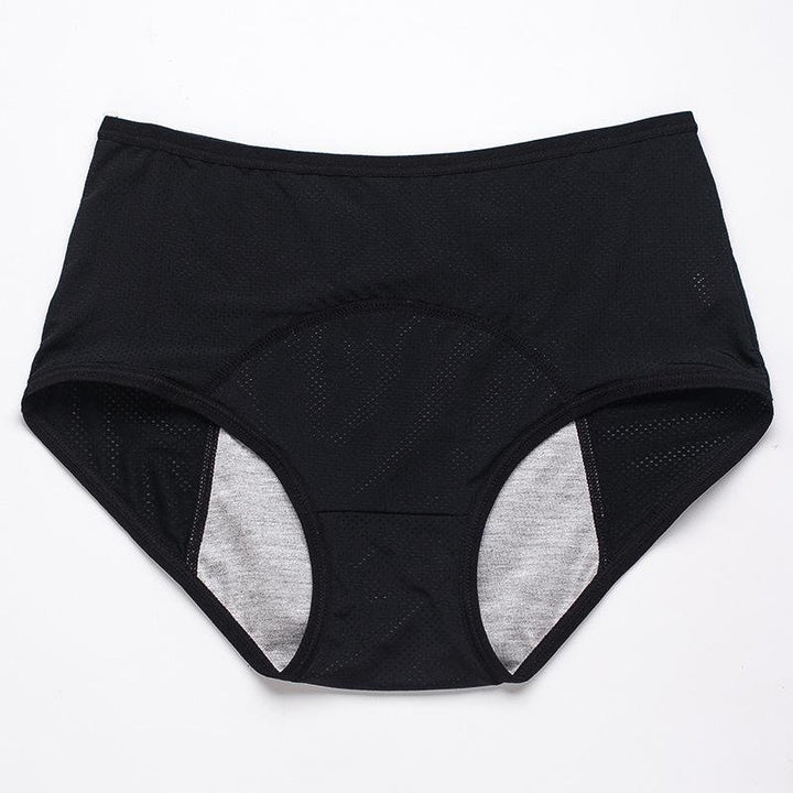 "Droog blijvend damesondergoed, naadloos en ademend, in een 4-pack. Verkrijgbaar in diverse kleuren en maten."