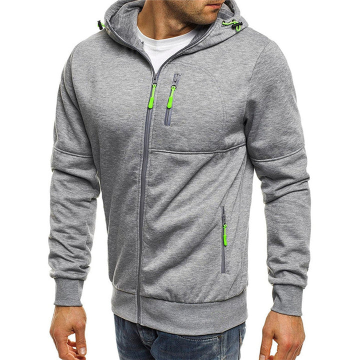 Comfortabele heren capuchontrui; zachte stof en warme capuchon, ideaal als casual vrijetijdskleding.