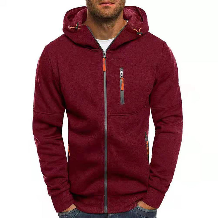 Veelzijdige heren rits hoodie; comfortabel sweatshirt en warme bovenkleding voor alle seizoenen.