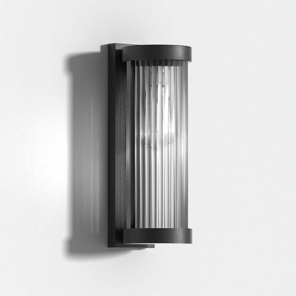 Moderne Buitenlamp Cilindrisch Metaal & Glas