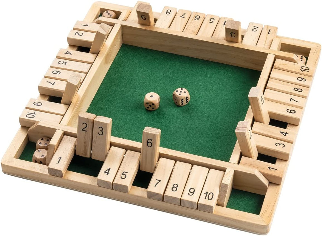 "Educatief houten familiespel voor kinderen, bordspel in warme tinten, bevordert optellen en logisch denken, geschikt vanaf 3