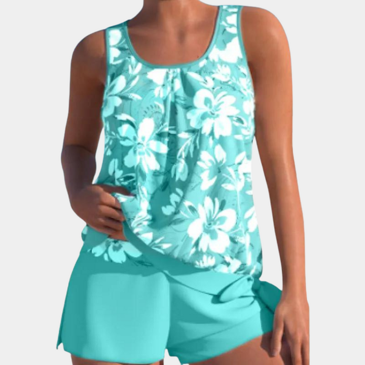 Comfortabel figuurcorrigerend dames zwempak Celestia, ideaal voor een relaxte zomervakantie en strandmode.