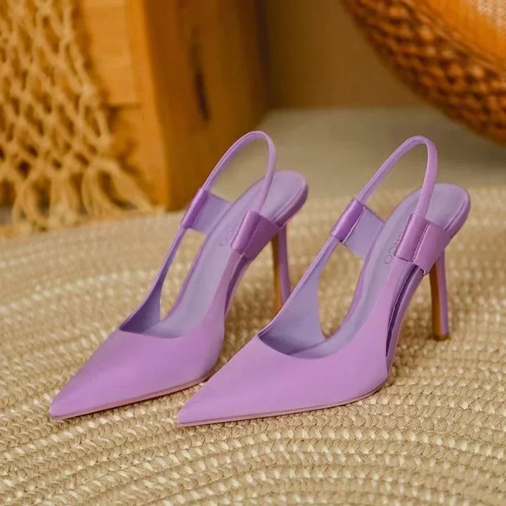 Elegante dames slingback pumps met puntige neus, hoge hak en comfortabel voetbed; perfect voor elke stijlvolle gelegenheid.