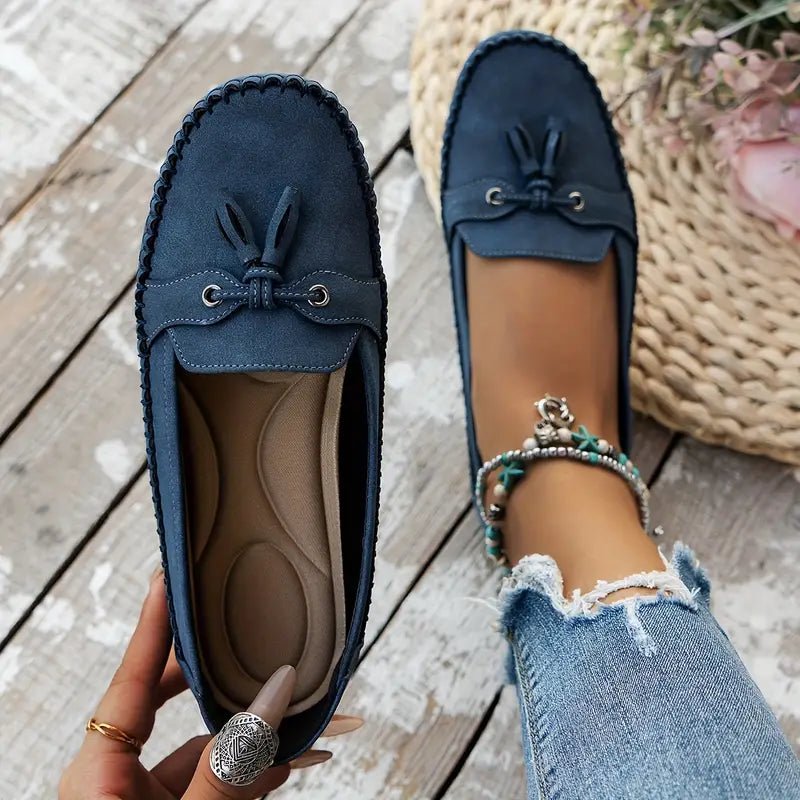 "Elegante damesmocassins met tassels in klassiek ontwerp, comfortabel voetbed voor dagelijks gebruik."