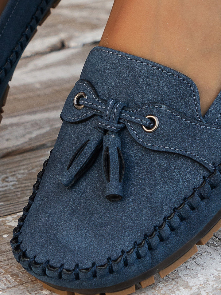 "Elegante damesmocassins met tassels in klassiek ontwerp, comfortabel voetbed voor dagelijks gebruik."