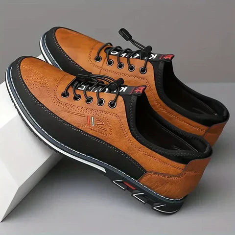"Elegante formele heren schoenen van leer met tijdloos ontwerp, elastische veters, ademend materiaal en lichte schokabsorptie