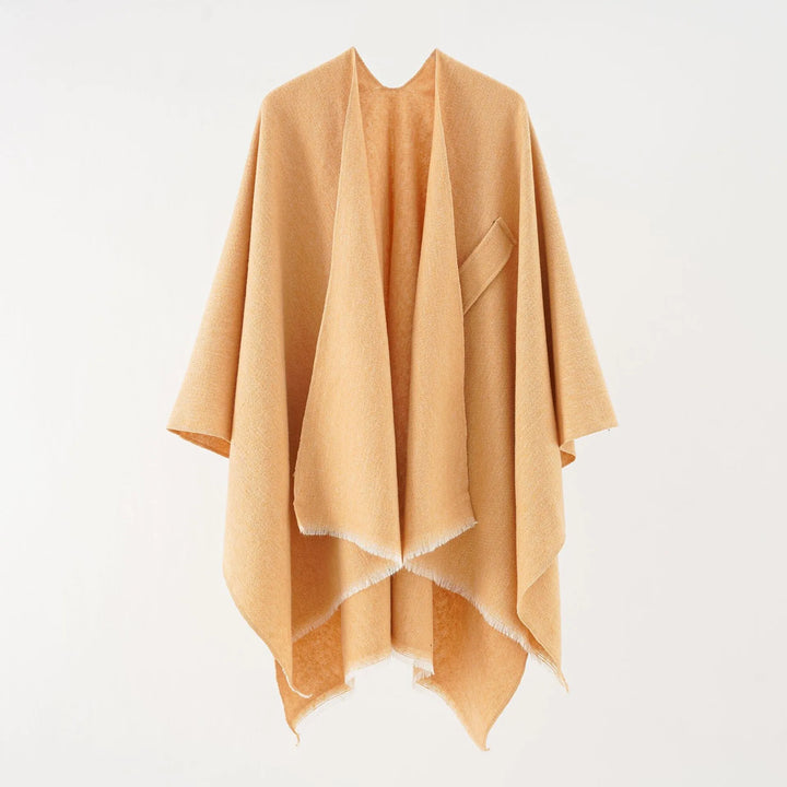 "Elegante katoenen poncho, stijlvolle cape in marineblauw, perfect voor dagelijks en formeel gebruik, lichtgewicht ontwerp."