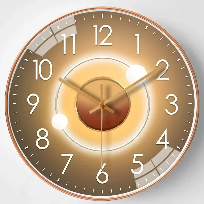 Elegante minimalistische wandklok, stille kwartsuurwerk, 30 cm diameter, klassiek-modern ontwerp, decoratief voor elk interieur