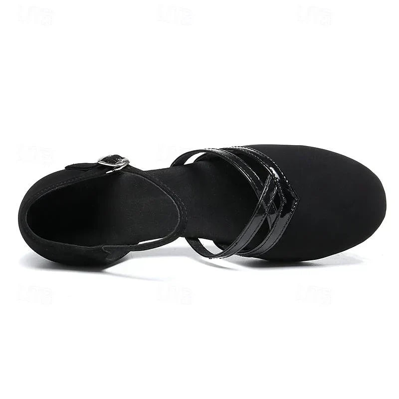 "Elegante moderne dames dansschoenen, ademend materiaal, open teen design, geschikt voor ballroom, salsa en latin."