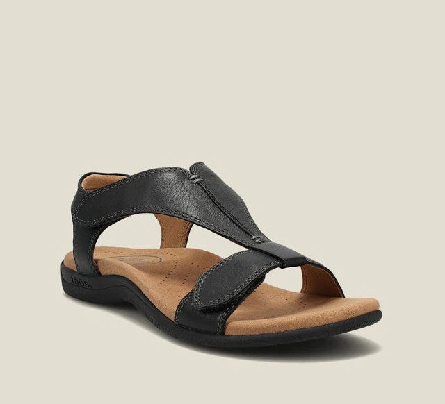 Elegante orthopedische dames sandalen, klittenbandsluiting, neutraal ontwerp, zacht gevoerde zolen voor comfort en stijl.