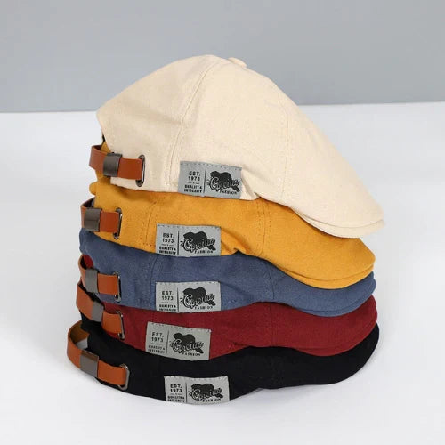 "Elegante verstelbare baret voor mannen, klassieke stijl, lichtgewicht en ademend, verkrijgbaar in zwart, rood, blauw, geel, 