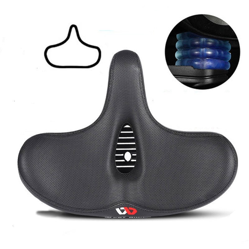Ergonomisch en ademend fietszadel, extra breed, biedt ultiem comfort en stijlvolle ondersteuning tijdens fietsen.