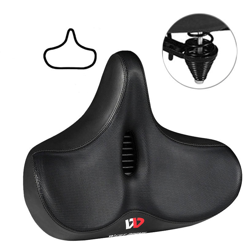 Ergonomisch en ademend fietszadel, extra breed, biedt ultiem comfort en stijlvolle ondersteuning tijdens fietsen.