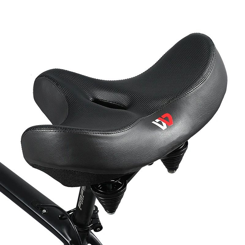 Ergonomisch en ademend fietszadel, extra breed, biedt ultiem comfort en stijlvolle ondersteuning tijdens fietsen.