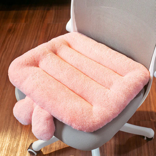 Ergonomisch zitkussen, grijs, met drukverlagend schuim, zachte bekleding en antislip onderkant voor ultiem zitcomfort.