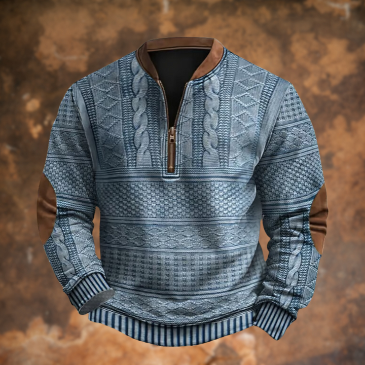 Ethan heren trui met rits, stijlvol en comfortabel. Ideaal voor casual en nette winteroutfits.