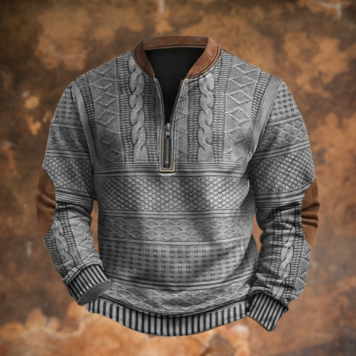 Warme Ethan heren trui met rits, essentieel voor een comfortabele en stijlvolle wintergarderobe.