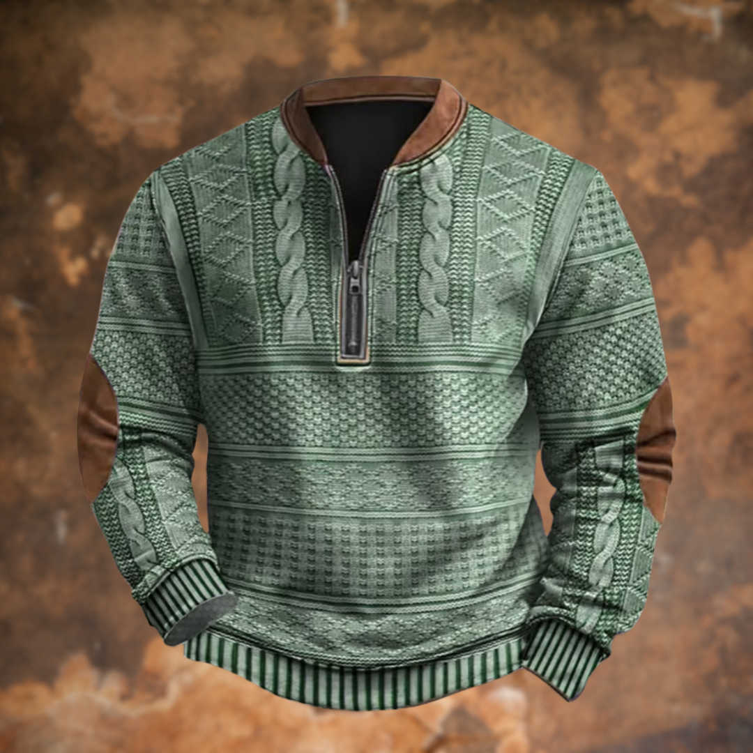 Casual of netjes: de Ethan heren trui met rits is een comfortabele sweater voor elke man.