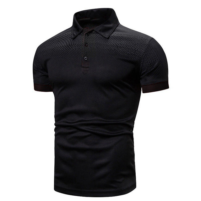 Herenpoloshirt Felix met korte mouwen, geribde kraag en button-neck, ideaal voor een stijlvolle zomerlook.