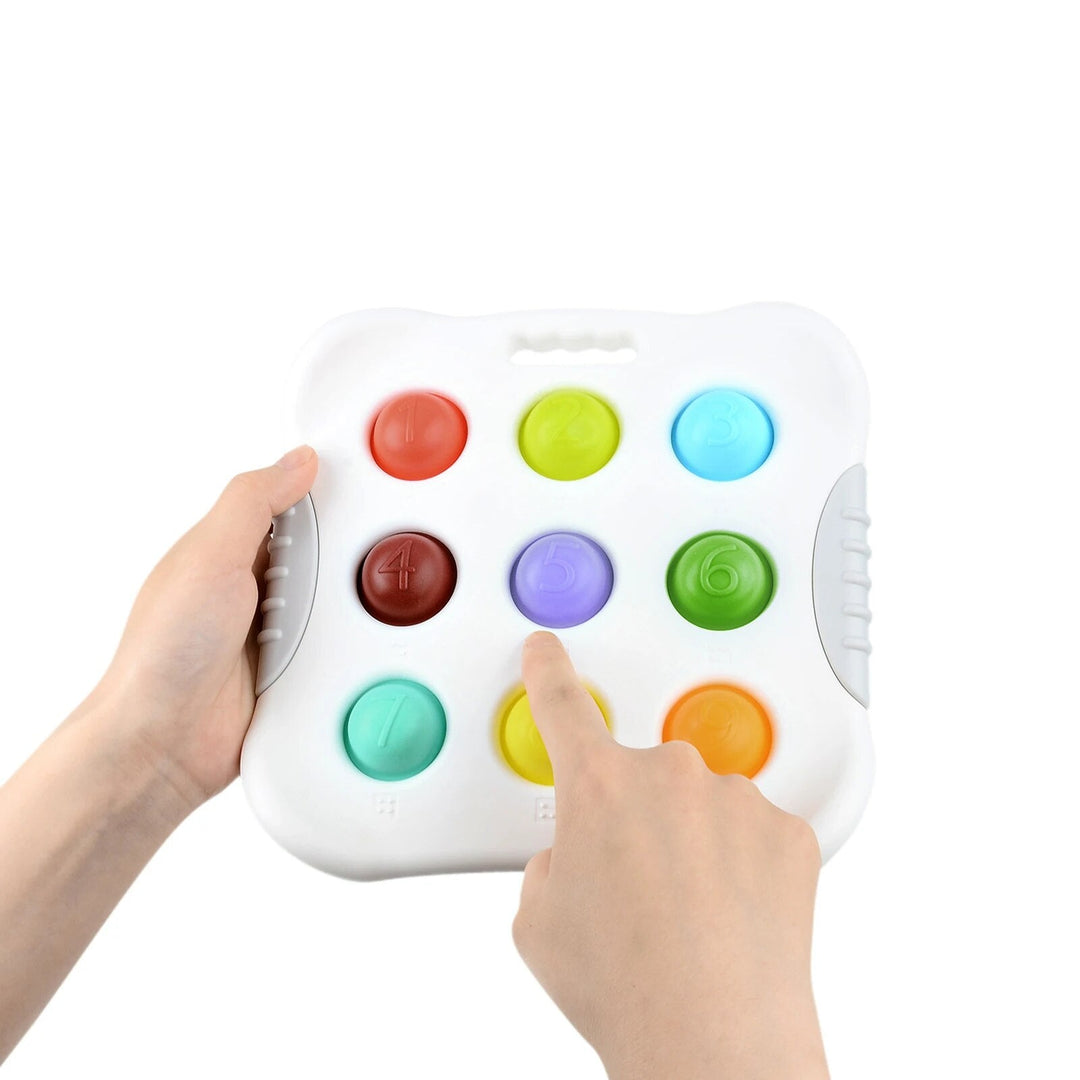 "Felle, kleurrijke kinderfidget met genummerde bubbels voor sensorisch spel, stressverlichting en leerplezier."