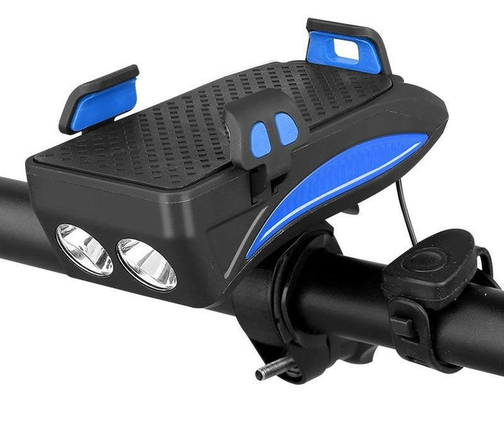 Handige 4-in-1 fietsaccessoire met telefoonhouder en geïntegreerde powerbank. Perfect voor lange ritten en navigatie.