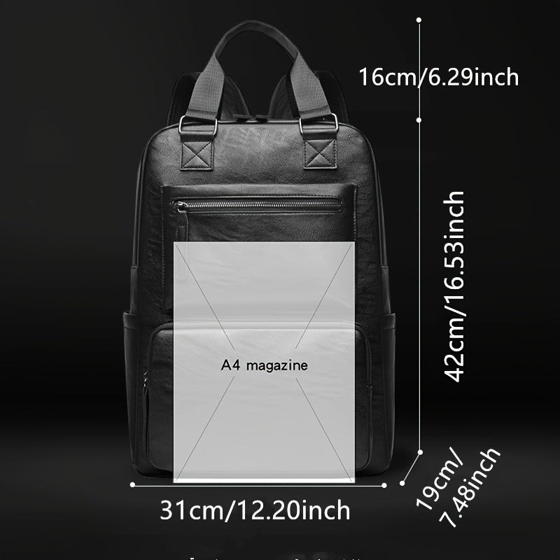 Interieur van de ruime heren rugzak met beschermend laptopvak