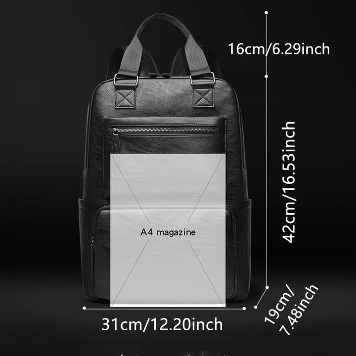 Interieur van de ruime heren rugzak met beschermend laptopvak