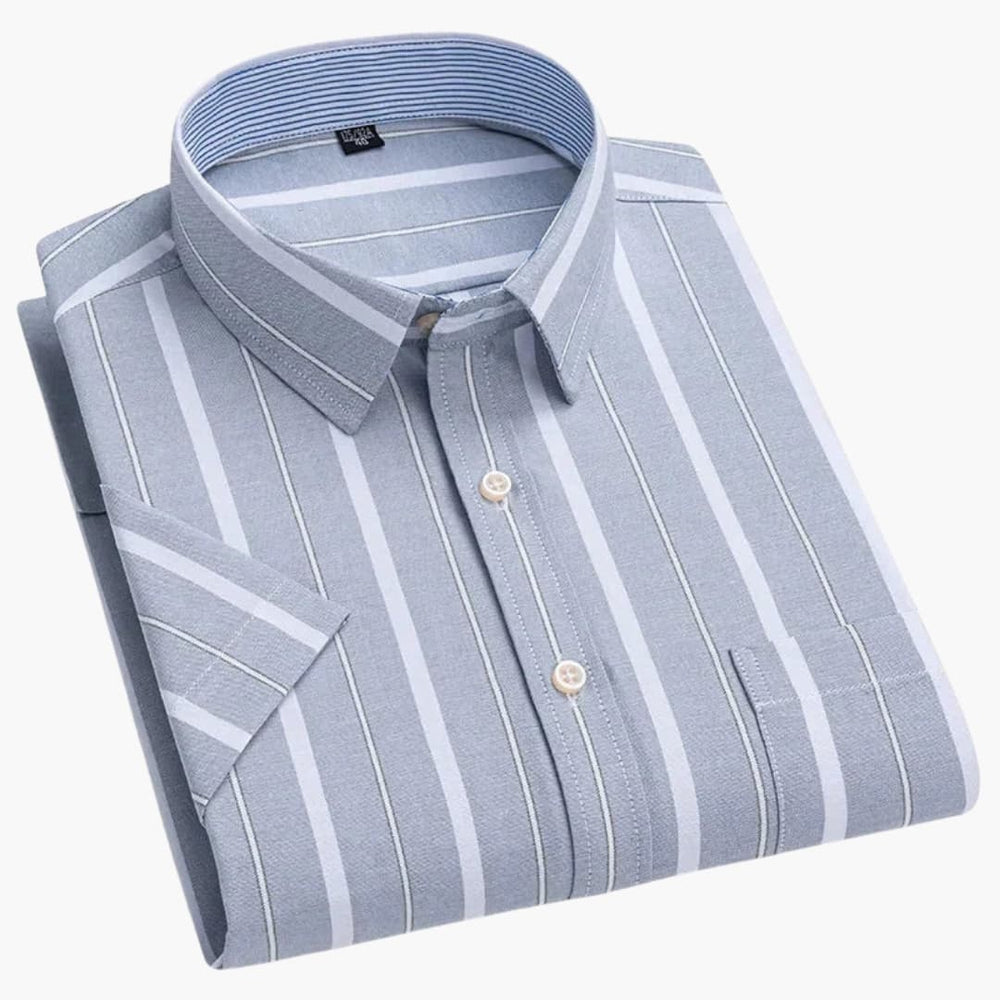 Geruit heren overhemd korte mouwen voor zowel zakelijk als casual gebruik, ideaal voor de zomerkleding.