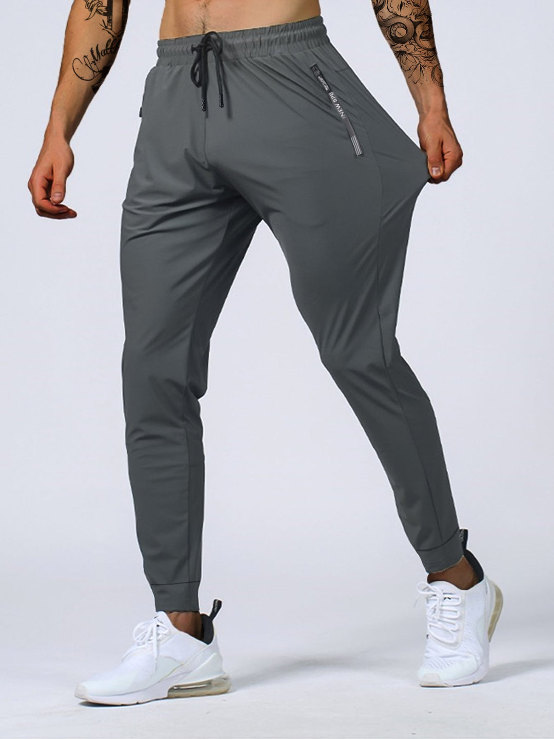 Heren joggers, ademend en comfortabel. Ideaal voor sport, athleisure of vrije tijd in lente/zomer.