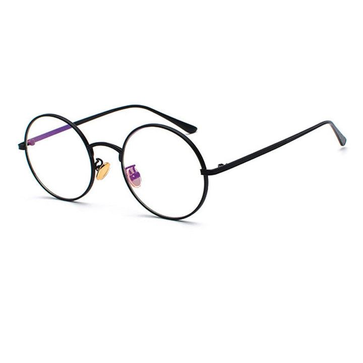 Retro heren zonnebril met rond metalen frame, klassieke look en UV400 bescherming voor mannen.
