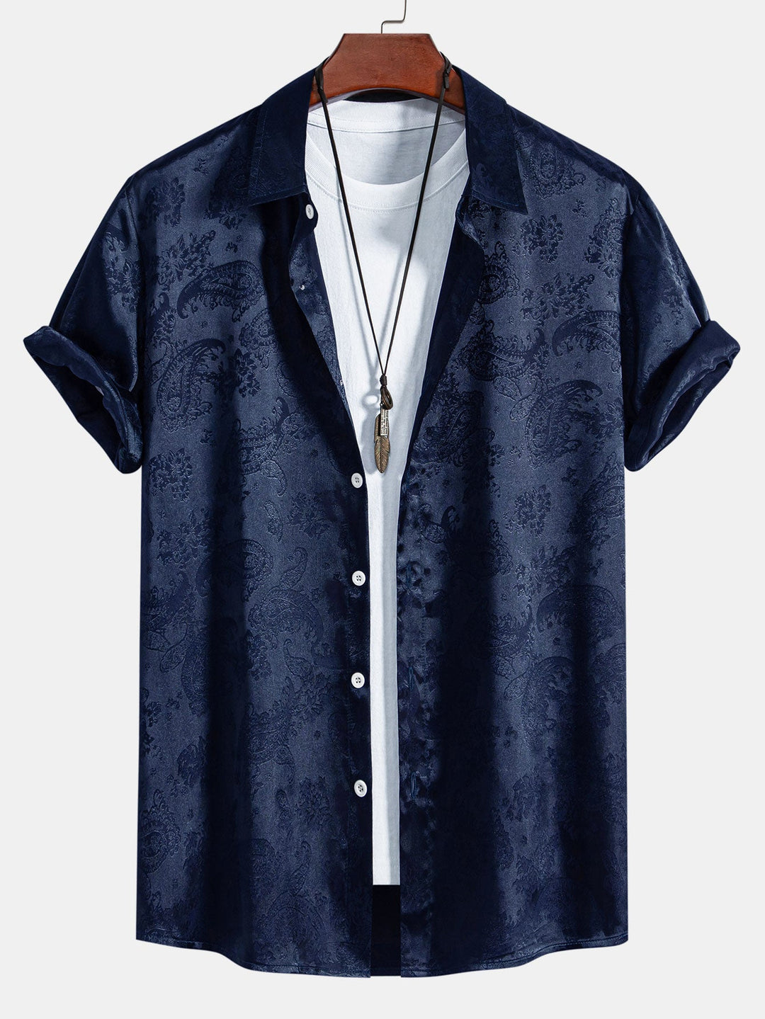 Zacht glanzend herenshirt, een luxe toevoeging aan elke garderobe. Voor een modieuze en elegante look.