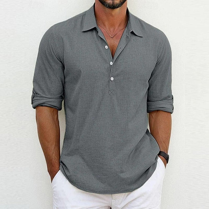 Stijlvolle heren polo met lange mouwen, ideaal voor herenkleding, comfortabel voor elke dag.