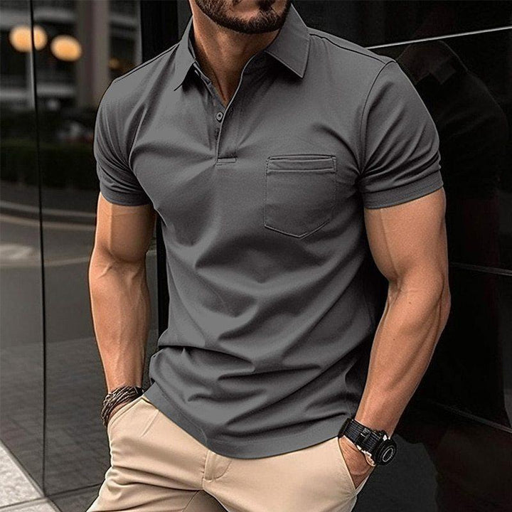 Sportief heren polo t-shirt in grijze kleur