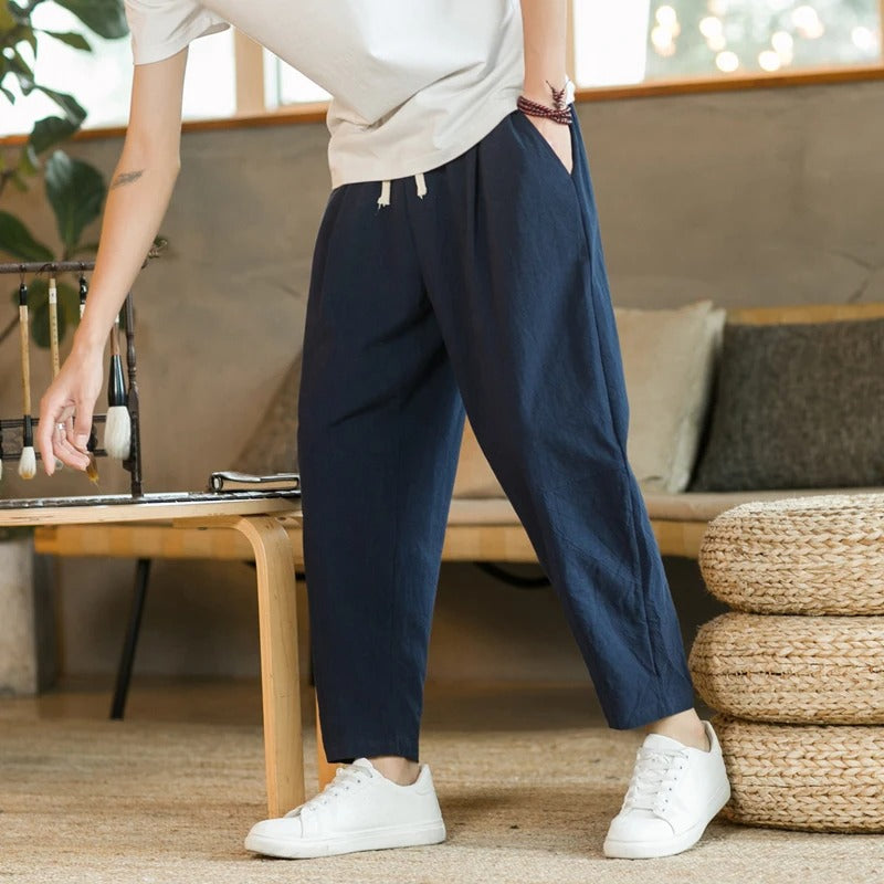 Stijlvolle en ademende heren kleding casual broek in lichte kleur
