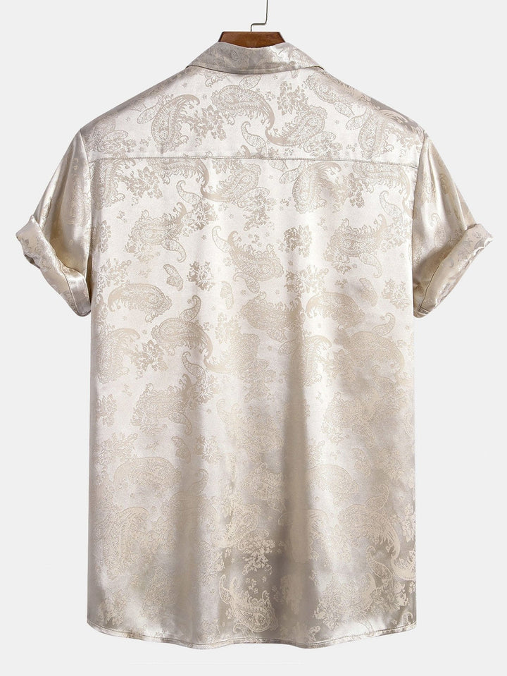 Hoogwaardig glanzend herenoverhemd, luxe en comfortabel. Geschikt voor chique en casual gelegenheden.