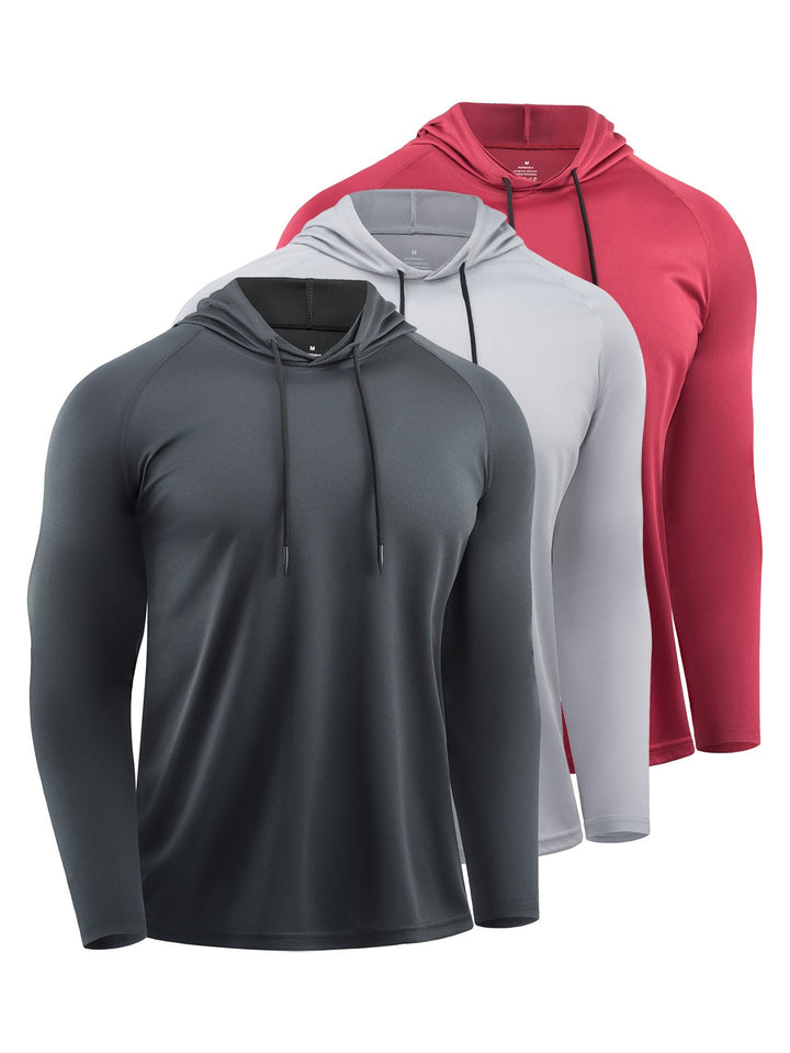 Heren hoodie in blauw met capuchon en lange mouwen, focus op de stof