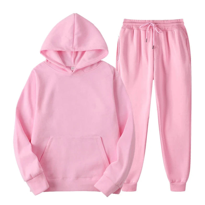 Stijlvolle heren set van zachte stof, perfect als comfortabel huispak of sportkleding.