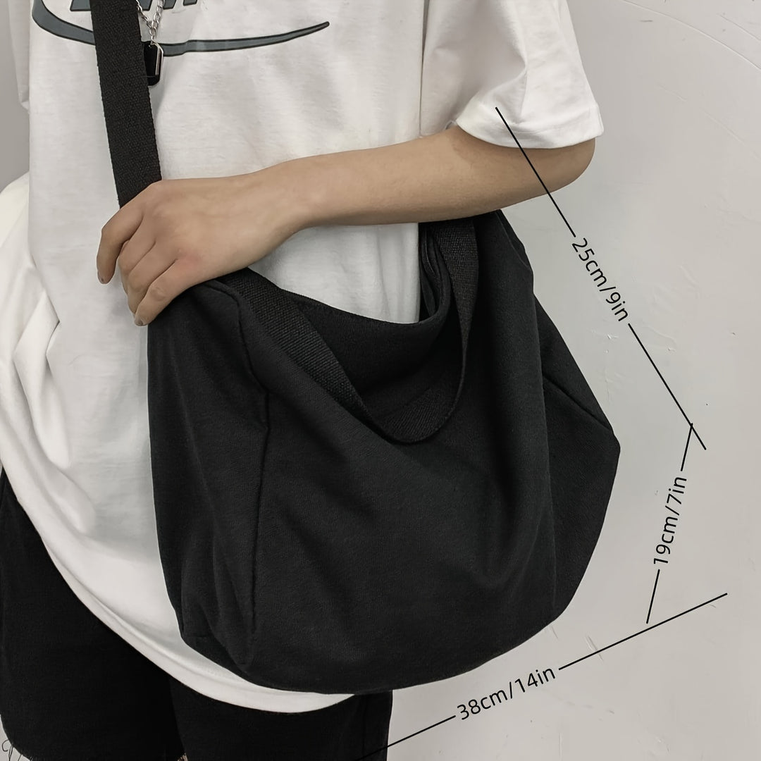 Minimalistische zwarte crossbody tas voor heren met comfortabele schouderband voor reizen