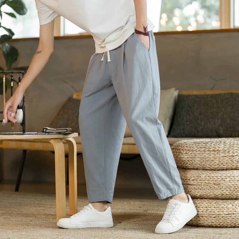 Luchtige casual broek voor heren, ideaal voor warme zomerdagen