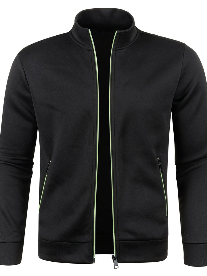 Zwart heren vest met ritssluiting