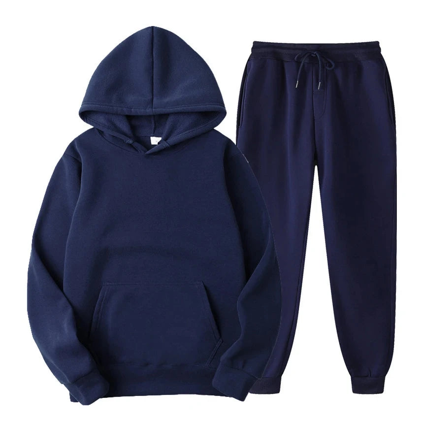 Marineblauwe heren jogging set voor comfort en stijl