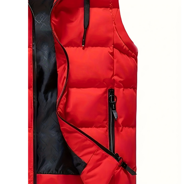 Stijlvolle winterkleding heren vest zonder mouwen met capuchon