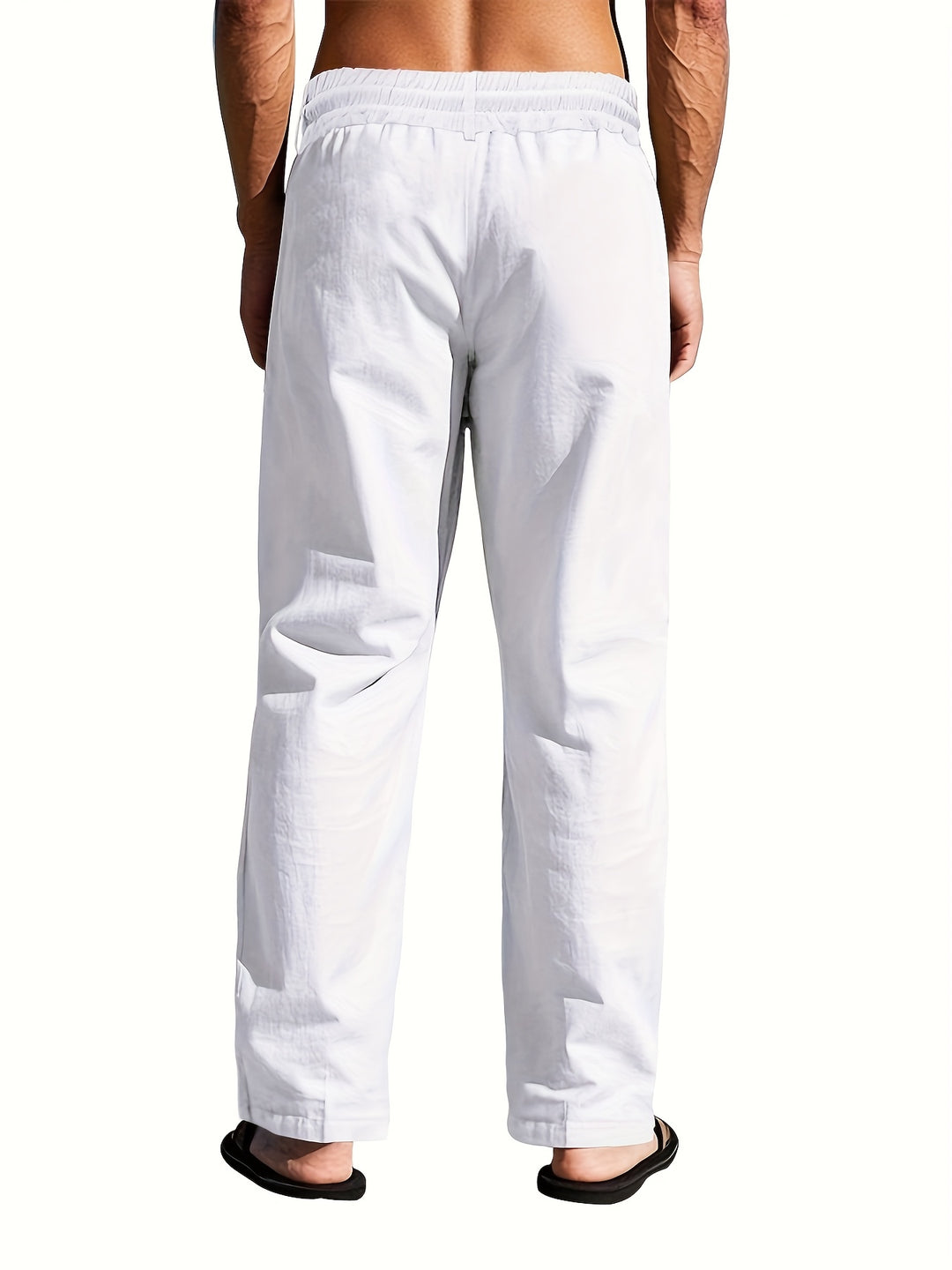 Comfortabele, ademende linnen herenbroek met casual look, ideaal voor zomer en vrije tijd.