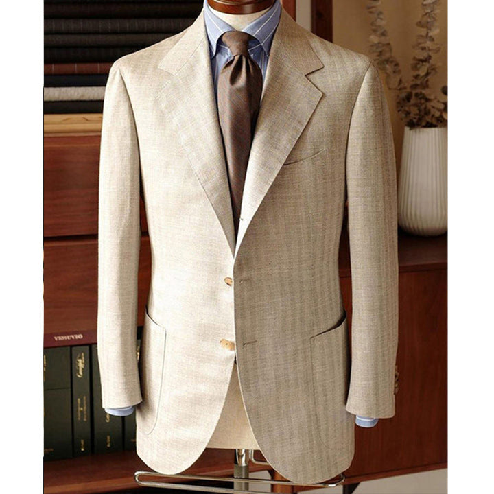 Regular fit jas heren getoond vanaf de achterkant voor een elegante pasvorm