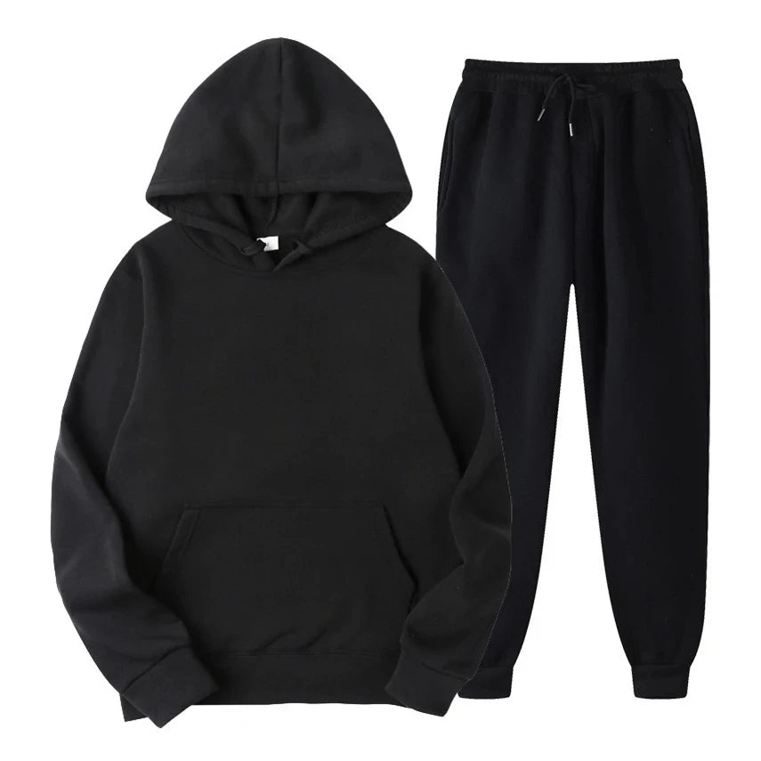 Zwarte heren jogging set voor ultieme ontspanning