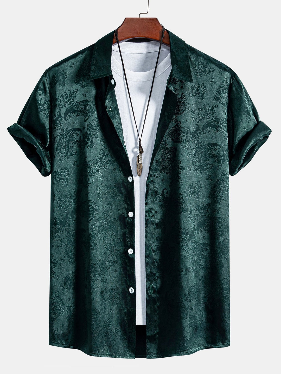 Stijlvol glanzend herenoverhemd, perfect voor een chique look. Modieuze lente/zomer collectie.