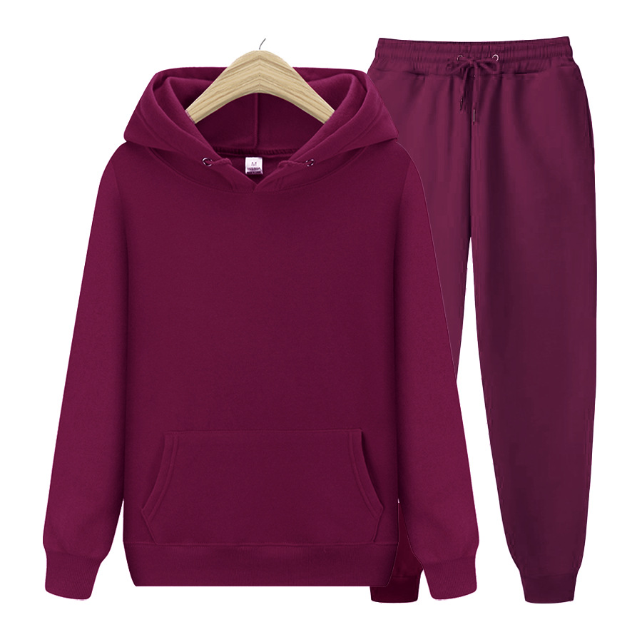 Bourgondische heren jogging set met moderne pasvorm